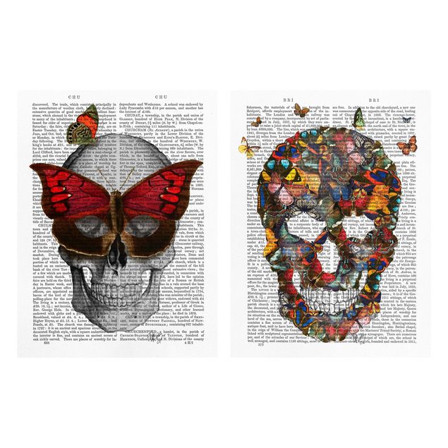 Wandbilder Tiere Grusellektüre - Schmetterlingsmaske Set I