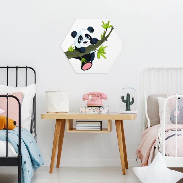 Bilder für die Wand Kletternder Panda
