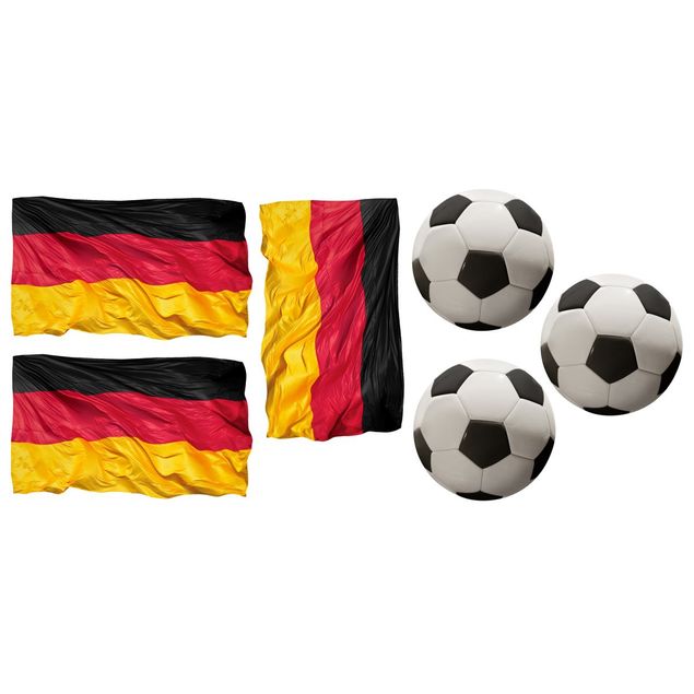 Sport Wandtattoo Deutschlandfahne und Ball