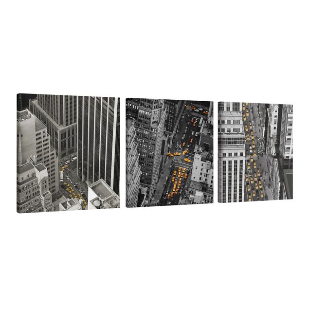 Moderne Leinwandbilder Wohnzimmer New York Taxis