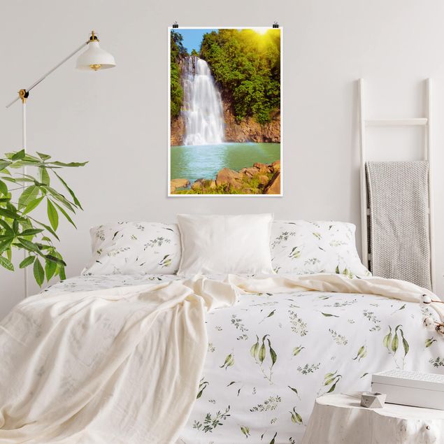 Poster Wasserfall Romantik