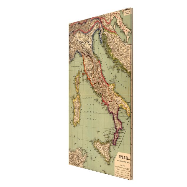 Memoboard Vintage Landkarte Italien