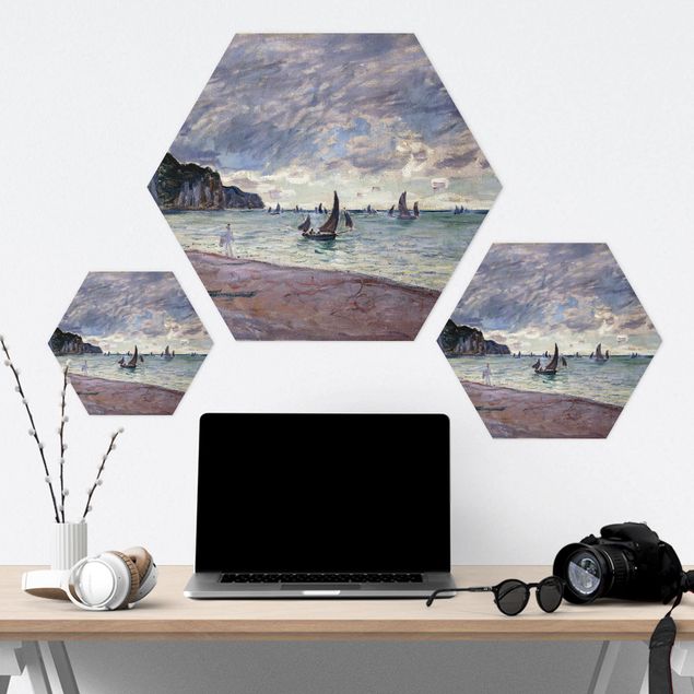 Hexagon Bild Forex - Claude Monet - Küste von Pourville