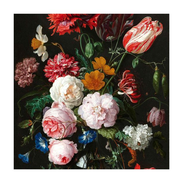 Moderner Teppich Jan Davidsz de Heem - Stillleben mit Blumen in einer Glasvase