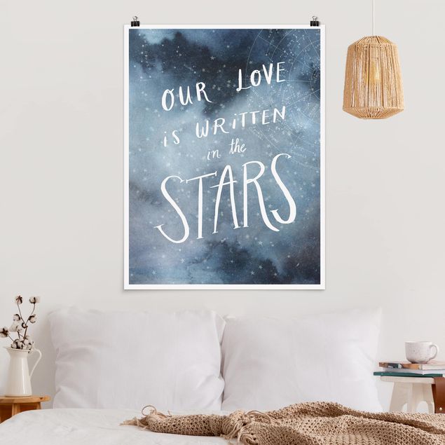 Poster Sprüche Himmlische Liebe - Sterne