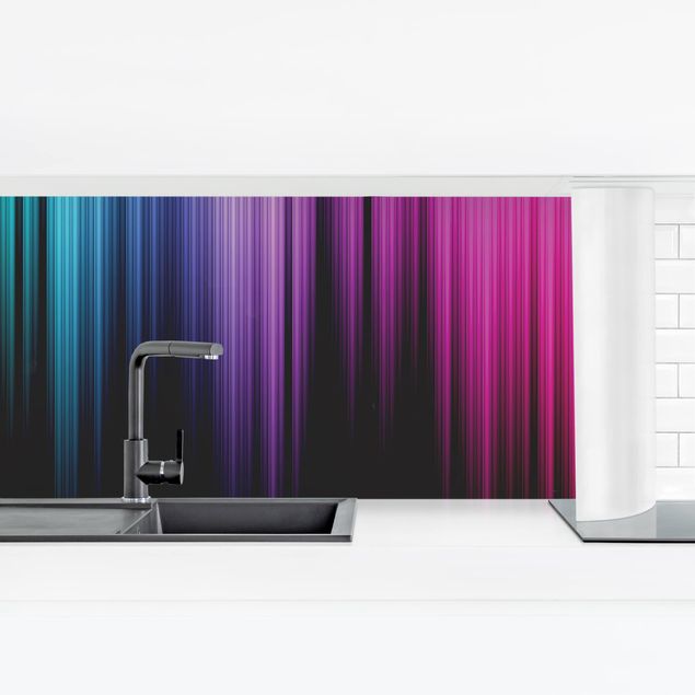 Muster Küchenrückwand Glas Rainbow Display I