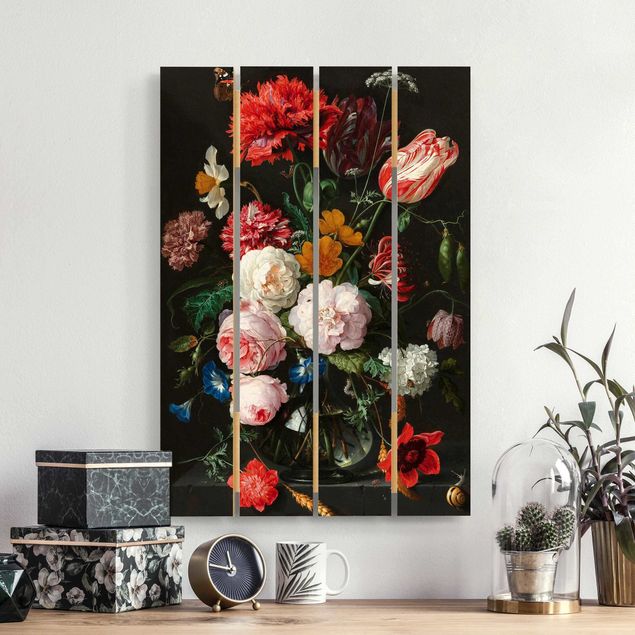 Barock Bilder Jan Davidsz de Heem - Stillleben mit Blumen in einer Glasvase