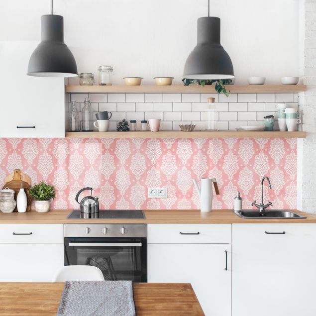 Küchenrückwand Muster Erdbeer Barock II