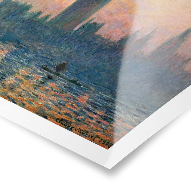 Poster - Claude Monet - London Sonnenuntergang - Quadrat 1:1