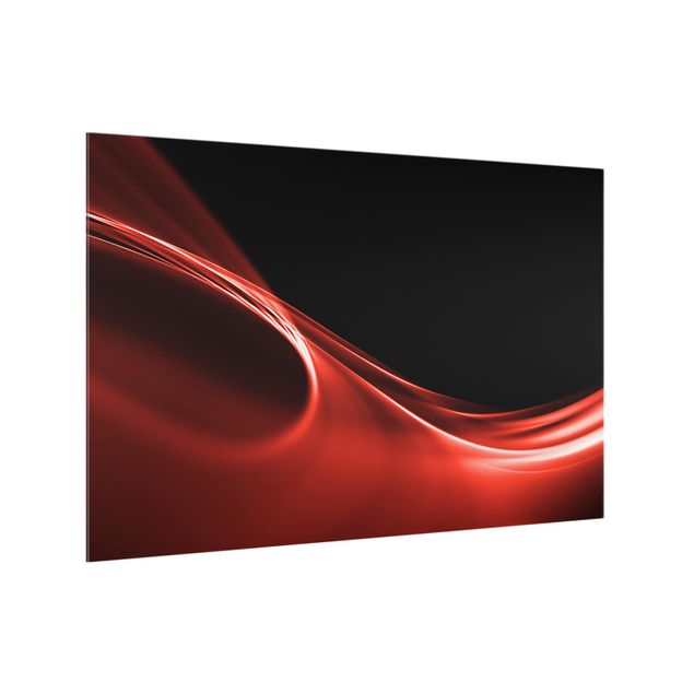 Spritzschutz Glas - Red Wave - Querformat - 3:2