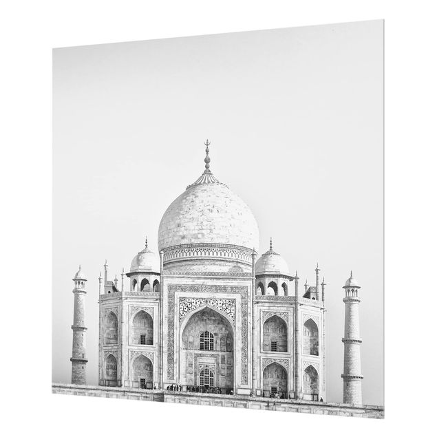 Glas Spritzschutz - Taj Mahal in Grau - Quadrat - 1:1