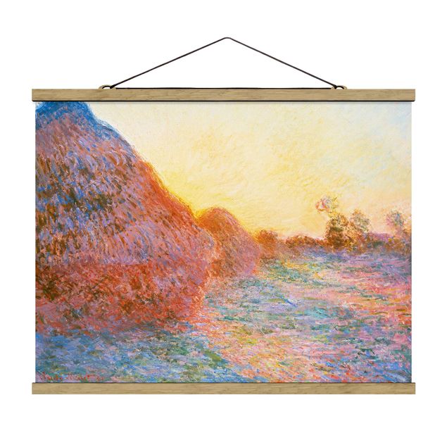 Stoffbilder zum Aufhängen Claude Monet - Strohschober