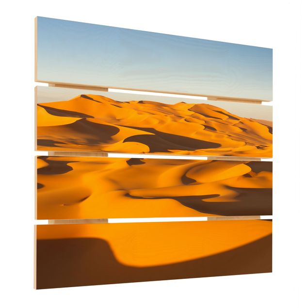 Holzbild - Murzuq Desert In Libya - Quadrat 1:1