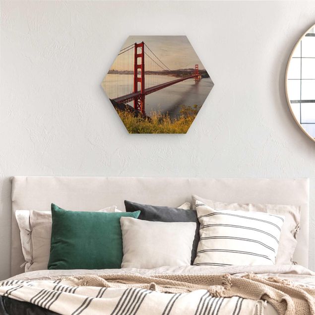 Holzbilder Golden Gate Bridge in San Francisco