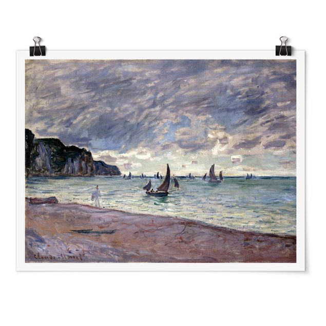 Poster Meer Claude Monet - Küste von Pourville