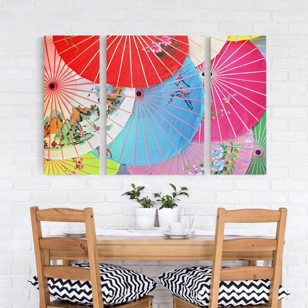 Wandbilder Wohnzimmer modern Chinese Parasols