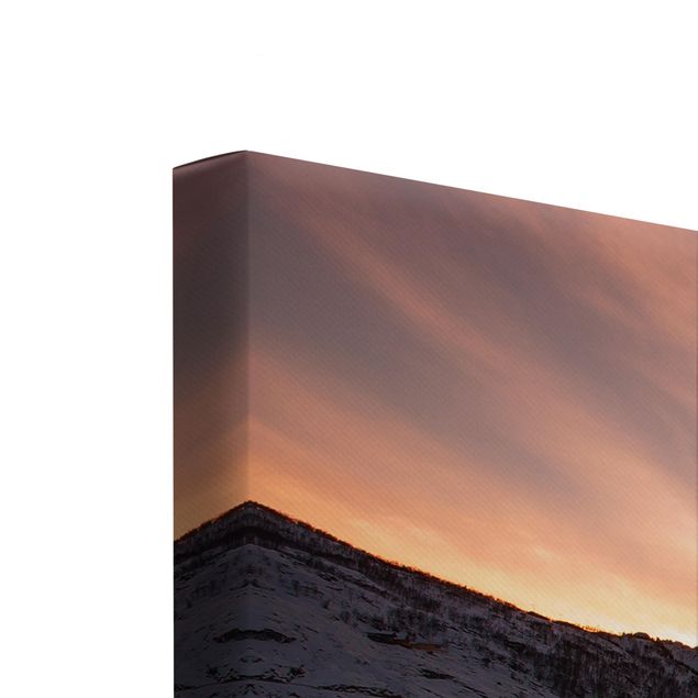 Leinwandbild 3-teilig - Goldener Sonnenuntergang - Galerie Triptychon