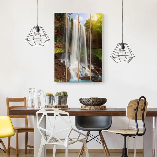Moderne Holzbilder Waterfalls