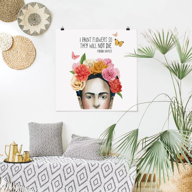 Kunstkopie Poster Fridas Gedanken - Blumen