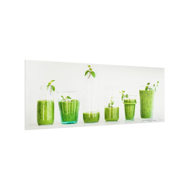 Spritzschutz Glas - Grüne Smoothie Kollektion - Panorama - 5:2