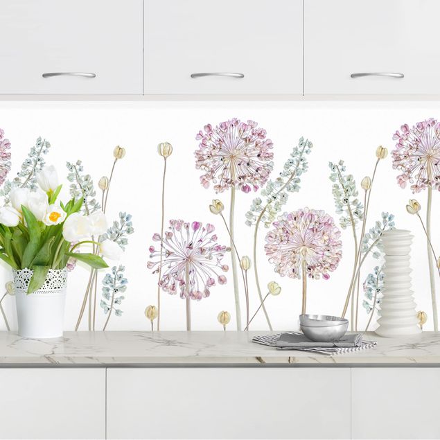 Küchenrückwände Platte Allium Illustration I