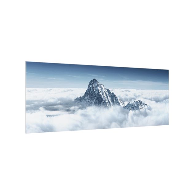 Spritzschutz Die Alpen über den Wolken