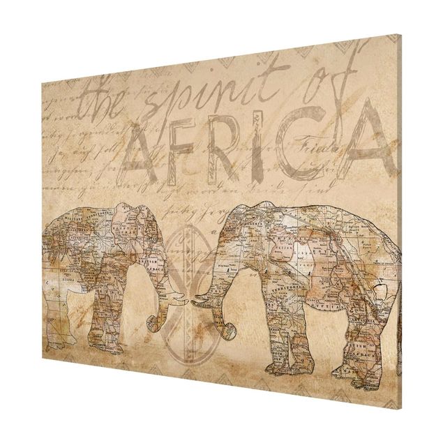 Magnettafel Tiere Vintage Collage - Spirit of Africa