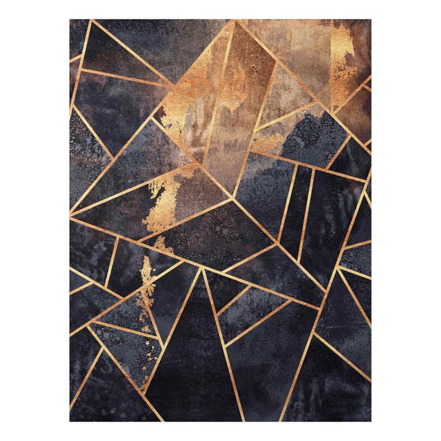 Wandbilder abstrakt Onyx mit Gold