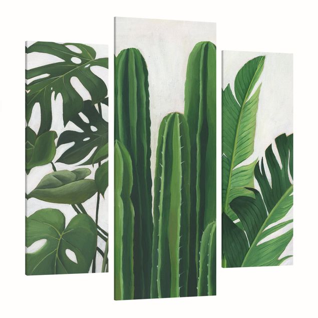 Wandbilder Wohnzimmer modern Lieblingspflanzen Tropical Set III