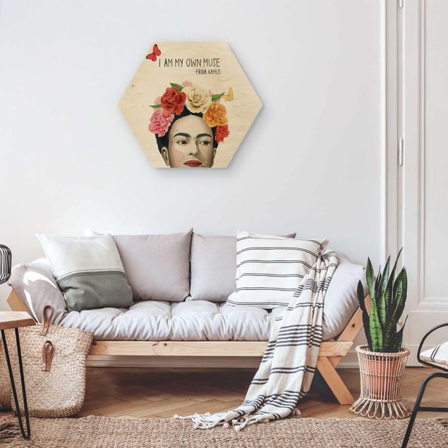 Holzbilder modern Fridas Gedanken - Muse