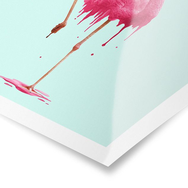 Poster bestellen Schmelzender Flamingo