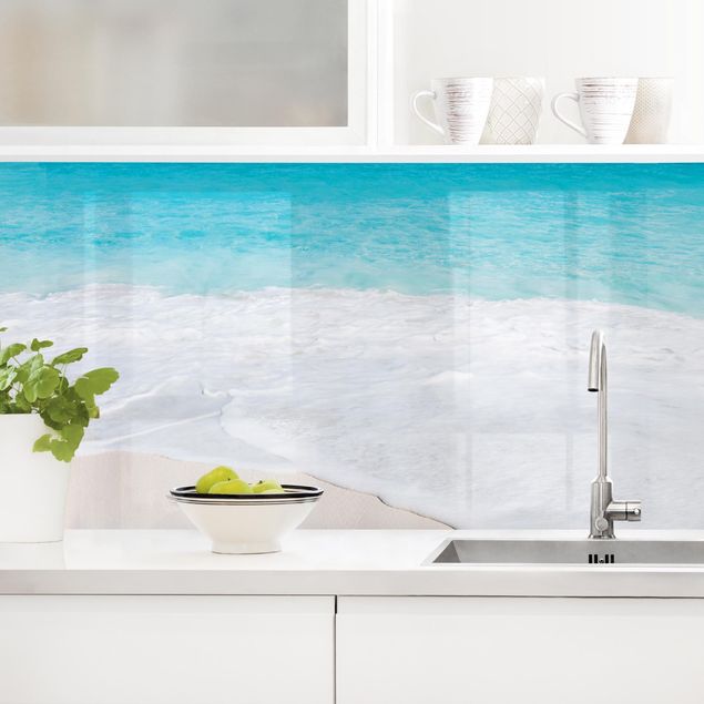 Küchenrückwände Platte Blaue Welle
