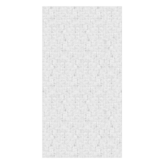 Duschrückwand Weiß Mosaikfliese Marmoroptik Bianco Carrara