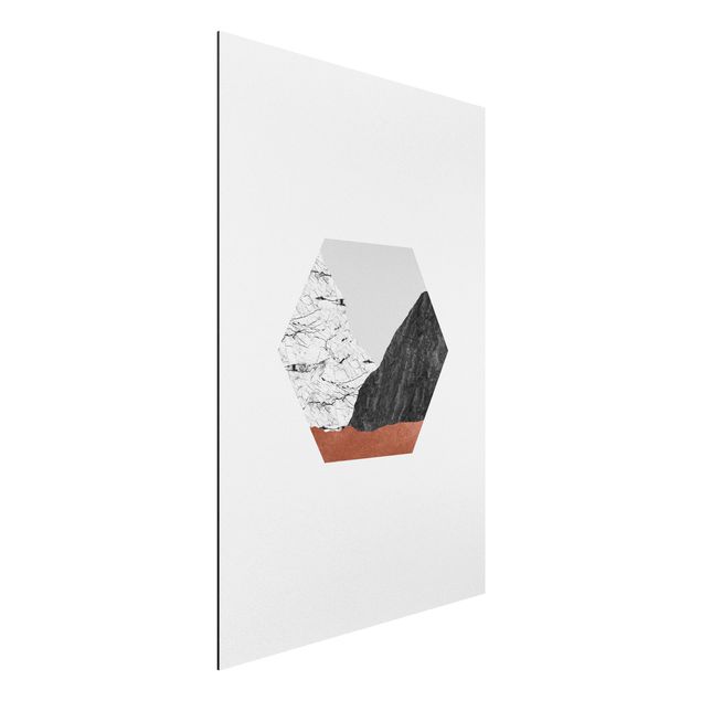 Wandbilder Kupferberge Geometrie im Hexagon
