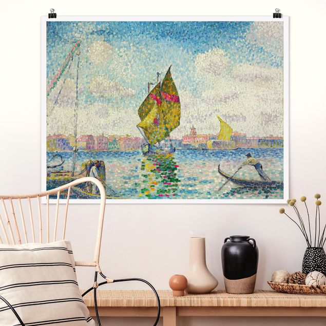 Kunstdruck Pointillismus Henri Edmond Cross - Segelboote auf dem Giudecca