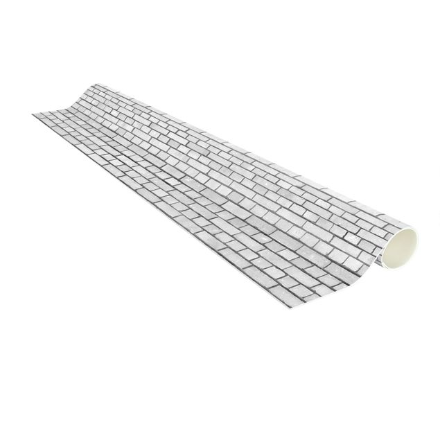 3D Teppiche Backstein Mauer Weiß