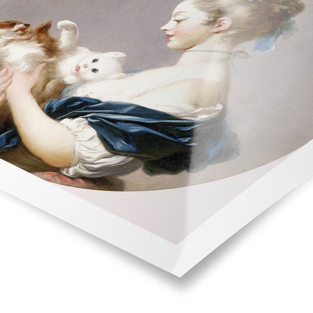 Wandbilder Jean Honoré Fragonard - Mädchen mit Hund