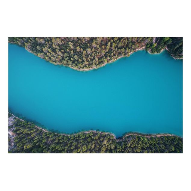 Schöne Wandbilder Luftbild - Tiefblauer See
