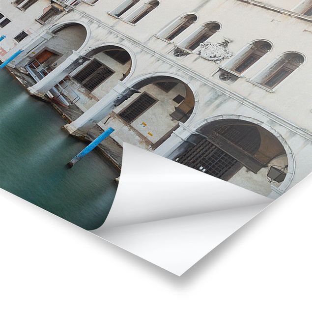 Poster - Canale Grande Blick von der Rialtobrücke Venedig - Panorama Querformat