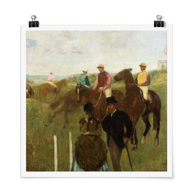 Kunstdrucke Poster Edgar Degas - Jockeys auf Rennbahn