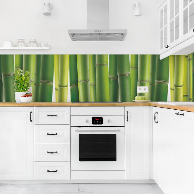Küchenrückwand Folie Wald Bambuspflanzen II