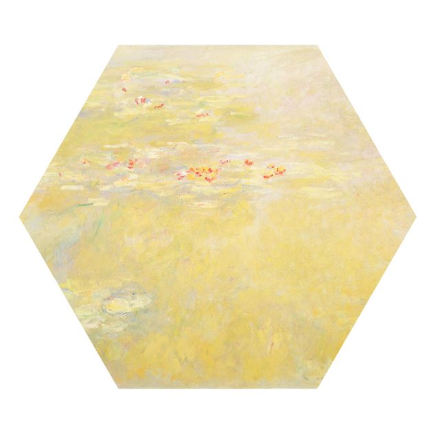 Hexagon Wandbilder Claude Monet - Seerosenteich