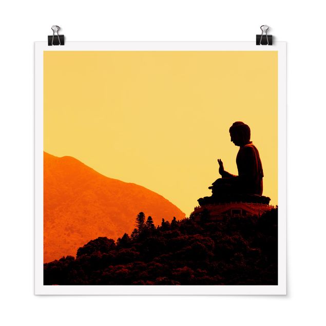 Poster - Resting Buddha - Quadrat 1:1