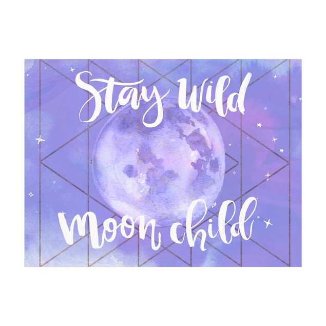 Violett Teppich Mond-Kind - Stay wild