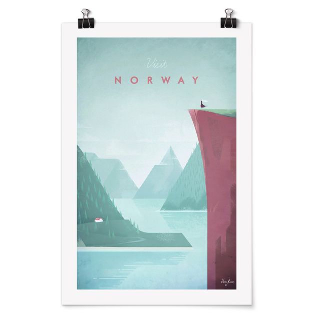 Vintage Poster Reiseposter - Norwegen