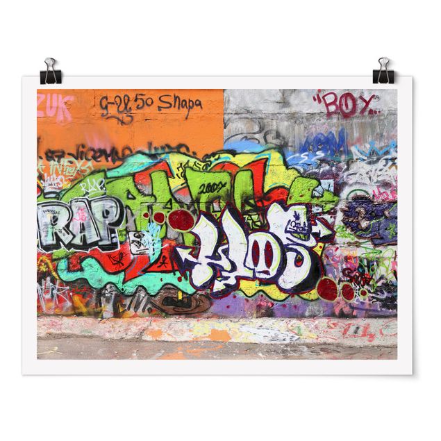 Poster - Graffiti Wall - Querformat 3:4