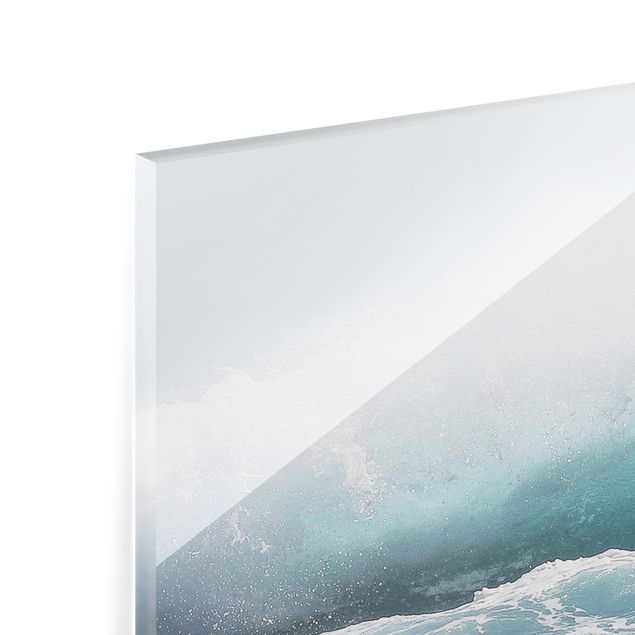 Spritzschutz Glas - Große Welle Hawaii - Querformat 2:1