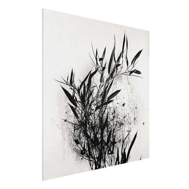 Foto auf Hartschaumplatte Grafische Pflanzenwelt - Schwarzer Bambus