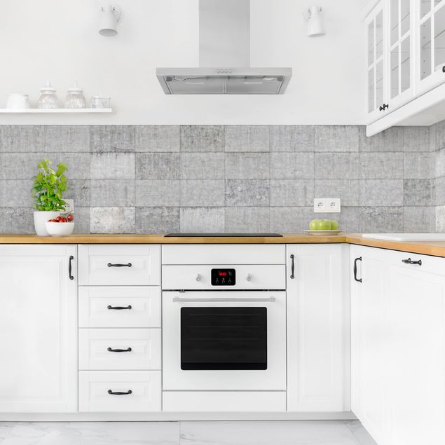 Küchenrückwand Marmoroptik Beton Ziegeloptik grau