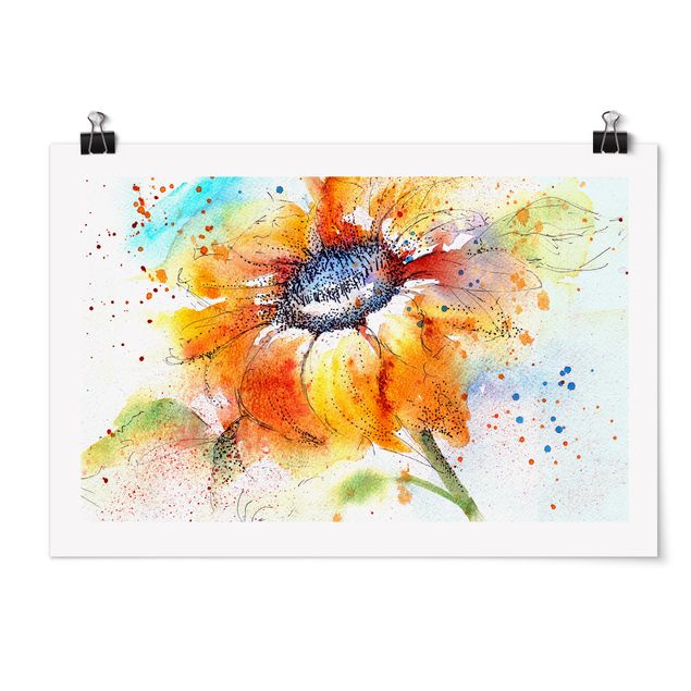 Bilder für die Wand Painted Sunflower